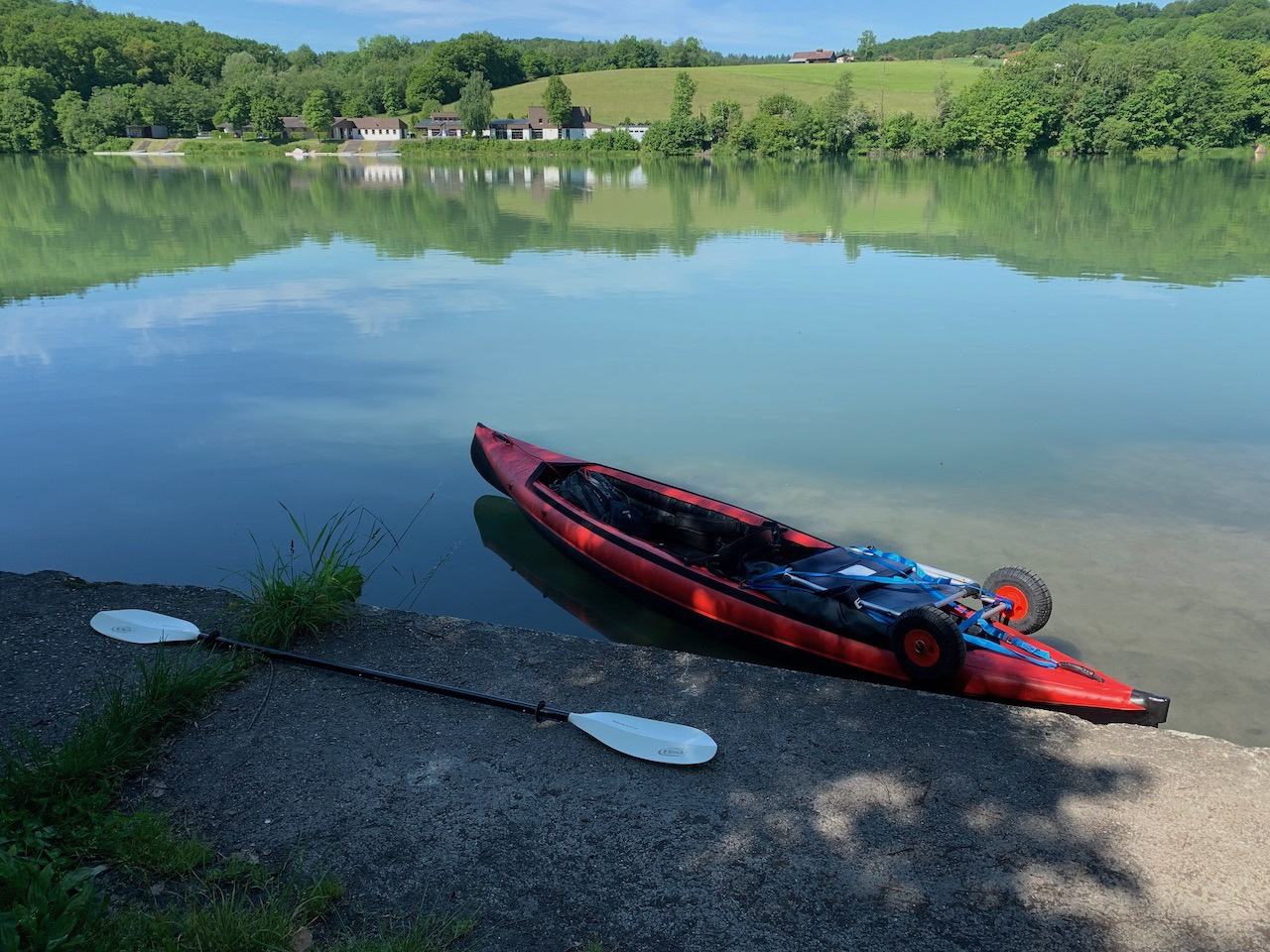 Bild 1: Start an der Staustufe Ingling bei KM 4,2